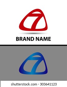 Vector sign number seven logo
