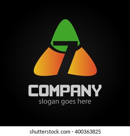 Vector sign number seven logo
