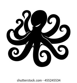 Vector sign. Octopus.