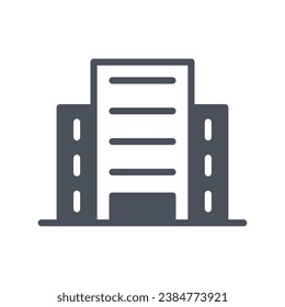 Signo vectorial del símbolo de la oficina aislado en un fondo blanco. color de icono modificable.