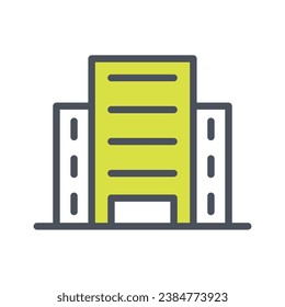 Vektorzeichen des Bürozeichens einzeln auf weißem Hintergrund. Symbolfarbe editierbar.