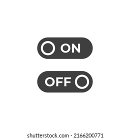 Vector sign of the On off symbol is isolated on a white background. On off icon color editable.