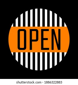 vector sign open. design for coffe shop or etc