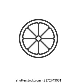 Vector sign of the orange symbol is isolated on a white background. orange icon color editable.