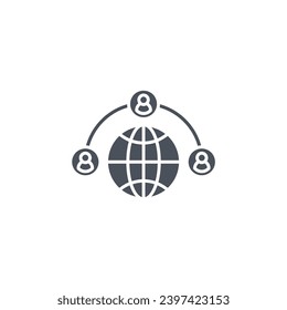 Vector sign of the outsource symbol isolated on a white background. icon color editable.