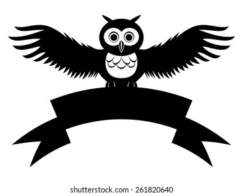 Vector sign. Owl.