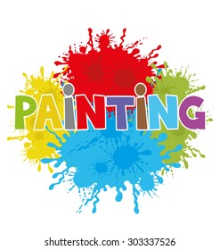 Vector sign. Painting.