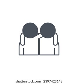 Vector sign of the partnership symbol isolated on a white background. icon color editable.