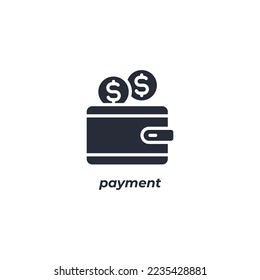 Vector sign payment symbol is isolated on a white background. icon color editable.