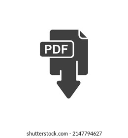 Vector sign of the pdf symbol is isolated on a white background. pdf icon color editable.