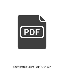 Vector Sign Pdf Symbol Isolated On Stock Vector (Royalty Free ...