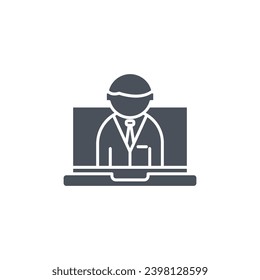 Vector sign of the personal website symbol isolated on a white background. icon color editable.
