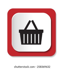 Vector sign with a picture of a basket