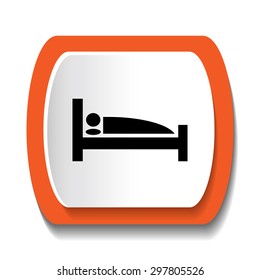 Vector sign with a picture of a bed