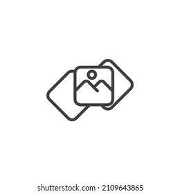 Vector sign of the Picture symbol is isolated on a white background. Picture icon color editable.