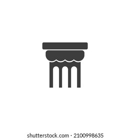 Vector sign of the Pillar symbol is isolated on a white background. Pillar icon color editable.