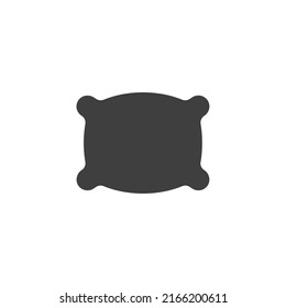 Vector sign of the pillow symbol is isolated on a white background. pillow icon color editable.