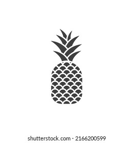 Vector sign of the Pineapple symbol is isolated on a white background. Pineapple icon color editable.