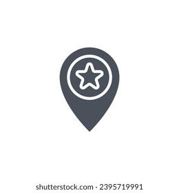 Vector sign of the pinpoint symbol isolated on a white background. icon color editable.