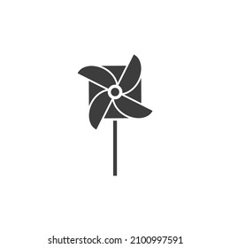Vector sign of the pinwheel symbol is isolated on a white background. pinwheel icon color editable.