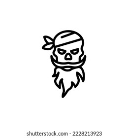 Vector sign of pirate symbol is isolated on a white background. vector illustration icon color editable.