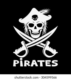 Vector sign. Pirates.