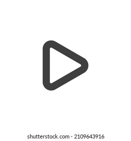 Vector sign of the play symbol is isolated on a white background. play icon color editable.