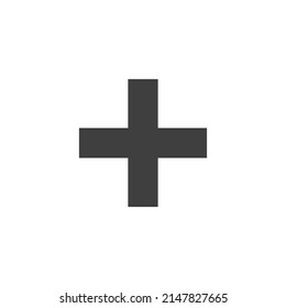 Vector sign of the plus symbol is isolated on a white background. plus icon color editable.