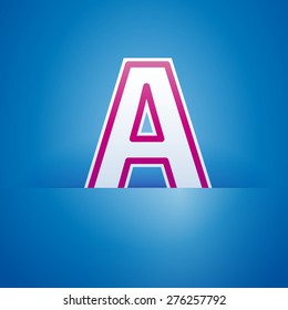 Vector sign pocket with letter A