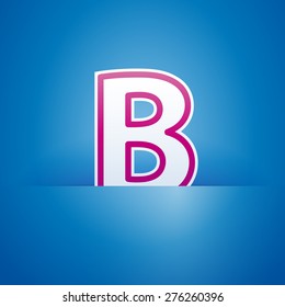 Vector sign pocket with letter B