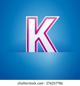 Vector sign pocket with letter K