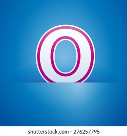 Vector sign pocket with letter O