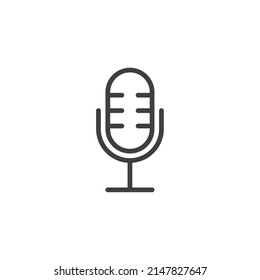Vector sign of the podcast symbol is isolated on a white background. podcast icon color editable.