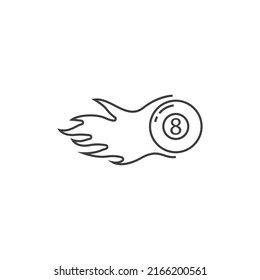 Vector sign of the Pool Eight Ball symbol is isolated on a white background. Pool Eight Ball icon color editable.