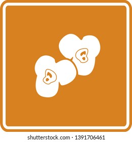 signo vectorial con símbolo popcorn