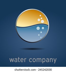 Vector sign porthole on the sea