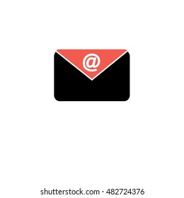 Vector sign post envelope on white background