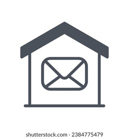 Vector sign of the post office symbol isolated on a white background. icon color editable.