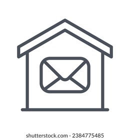 Vector sign of the post office symbol isolated on a white background. icon color editable.