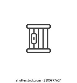 Vector sign of the prison symbol is isolated on a white background. prison icon color editable.