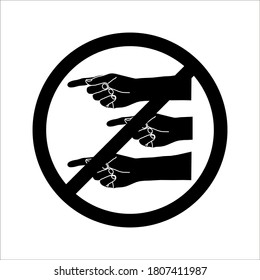 vector sign prohibiting child abuse, Say No bullying on white background