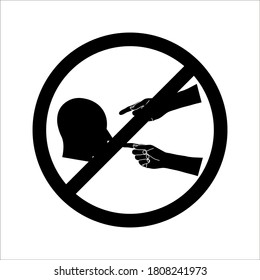 vector sign prohibiting child abuse, Say No bullying on white background