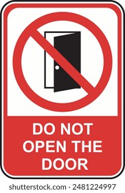 Türschild, das das Öffnen der Vektorgrafik verbietet