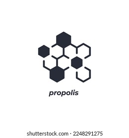 Vector sign propolis symbol is isolated on a white background. icon color editable.