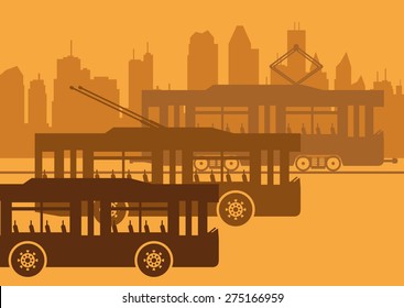 Vector sign. Public transport.