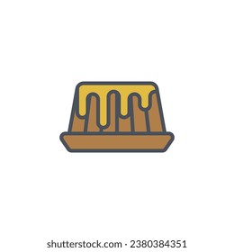 Vector sign of the pudding symbol isolated on a white background. icon color editable.
