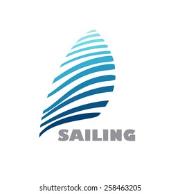 Vector sign rainbow sailing