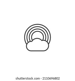 Vector sign of the rainbow symbol is isolated on a white background. rainbow icon color editable.