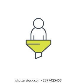 Vector sign of the recruitment symbol isolated on a white background. icon color editable.
