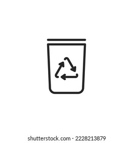 El símbolo vectorial del símbolo Recycle está aislado en un fondo blanco. color de icono de ilustración vectorial editable.
